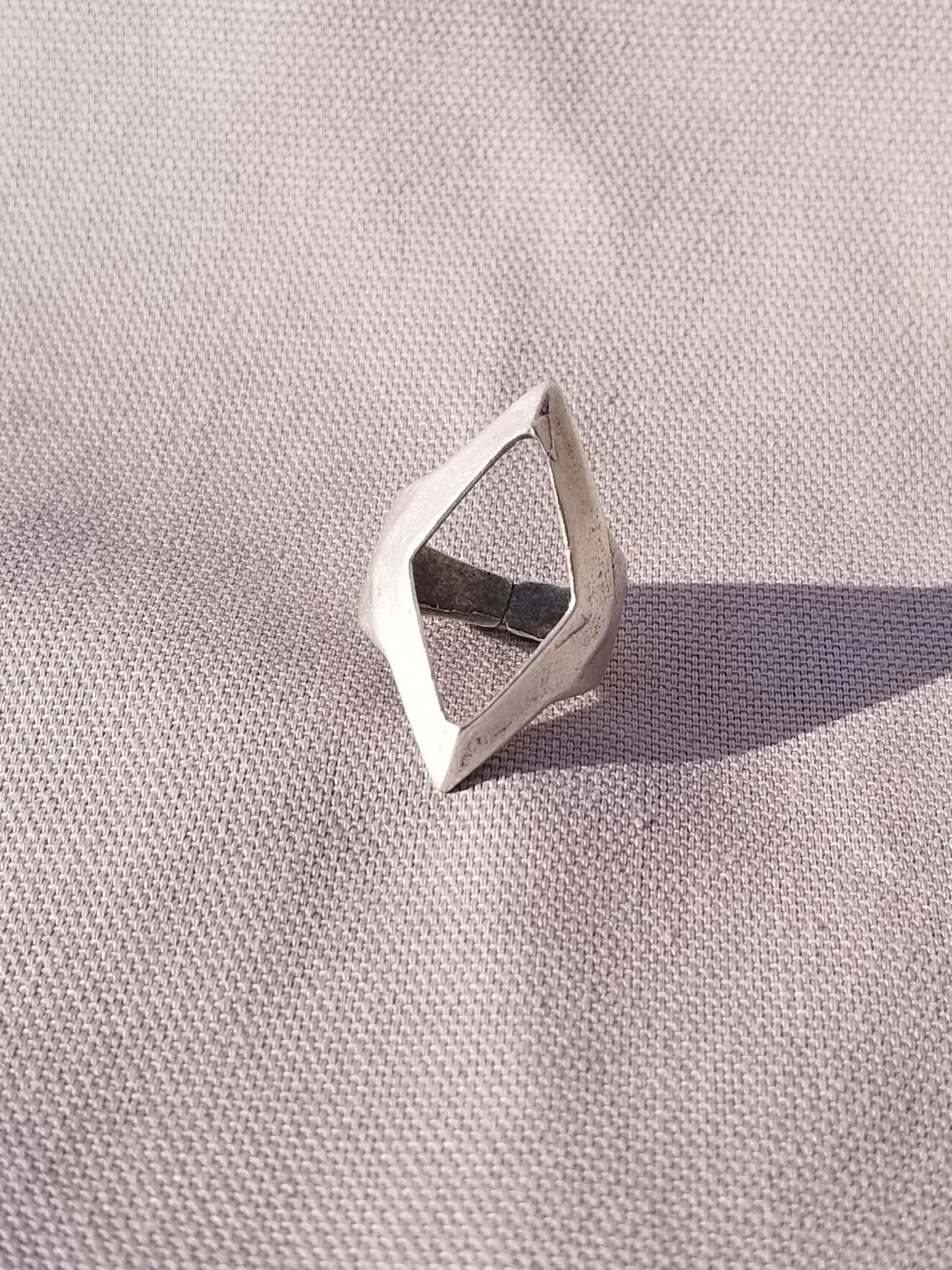 Diamond Shape Silver Ring