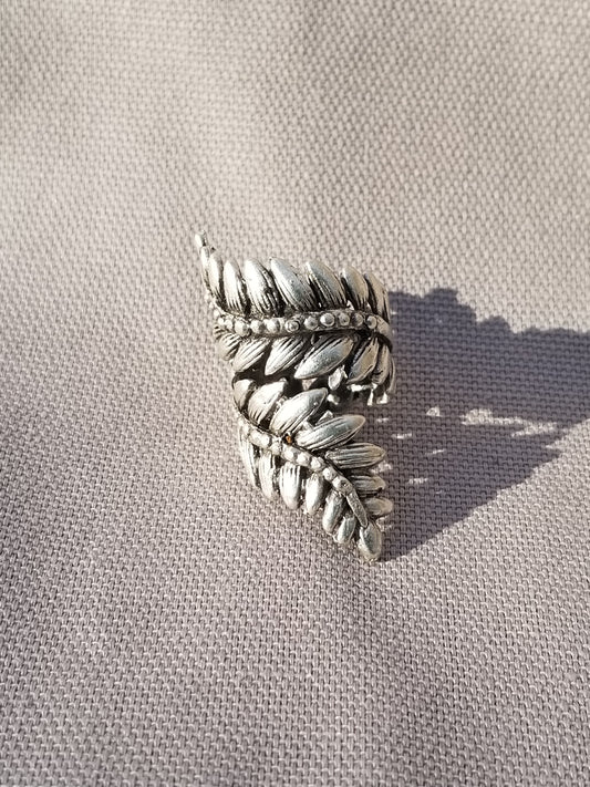 Silver Leaf Ring