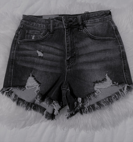 Black Denim Shorts