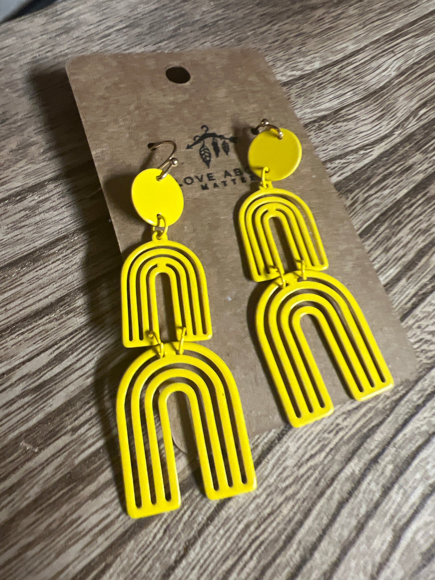 Yellow Rainbow Earrings