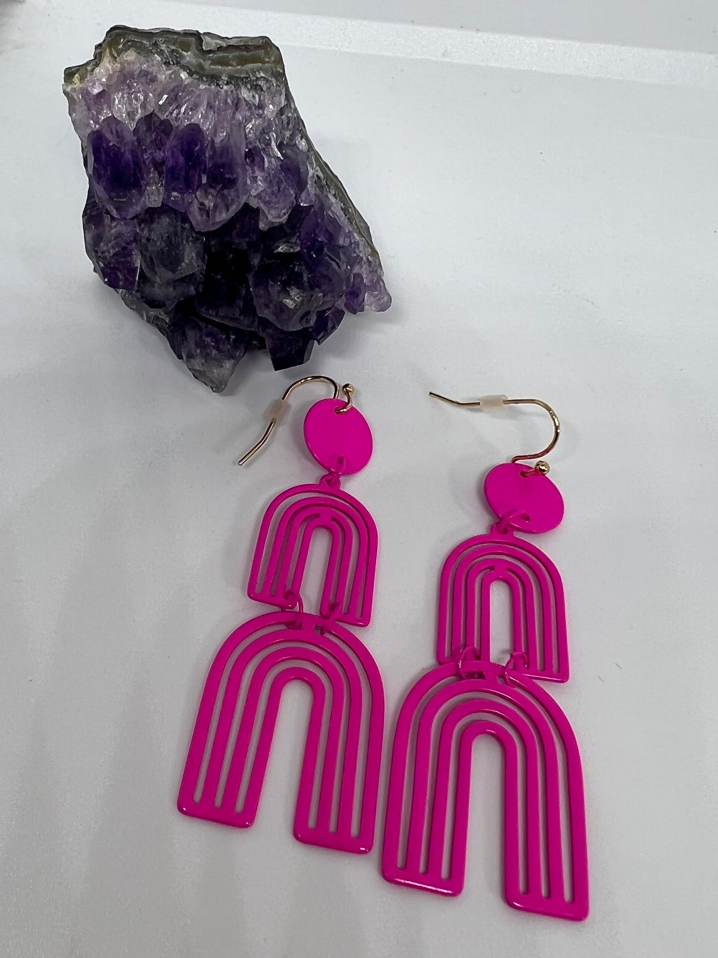 Pink Rainbow Earings