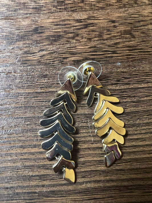 Leaf Gold Plated  Earrings