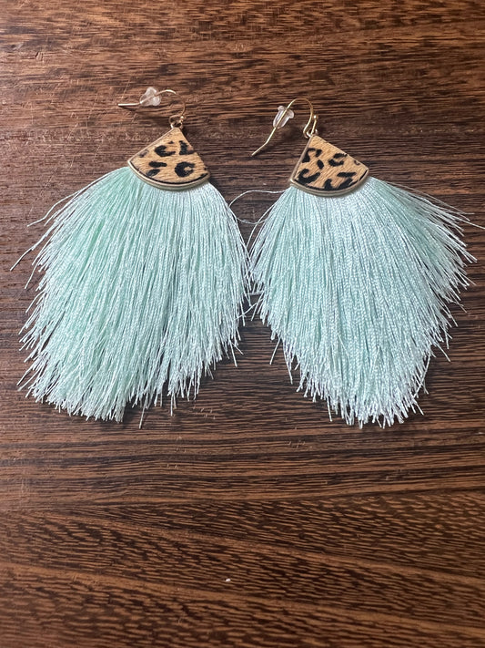 Tassel animal print Earrings