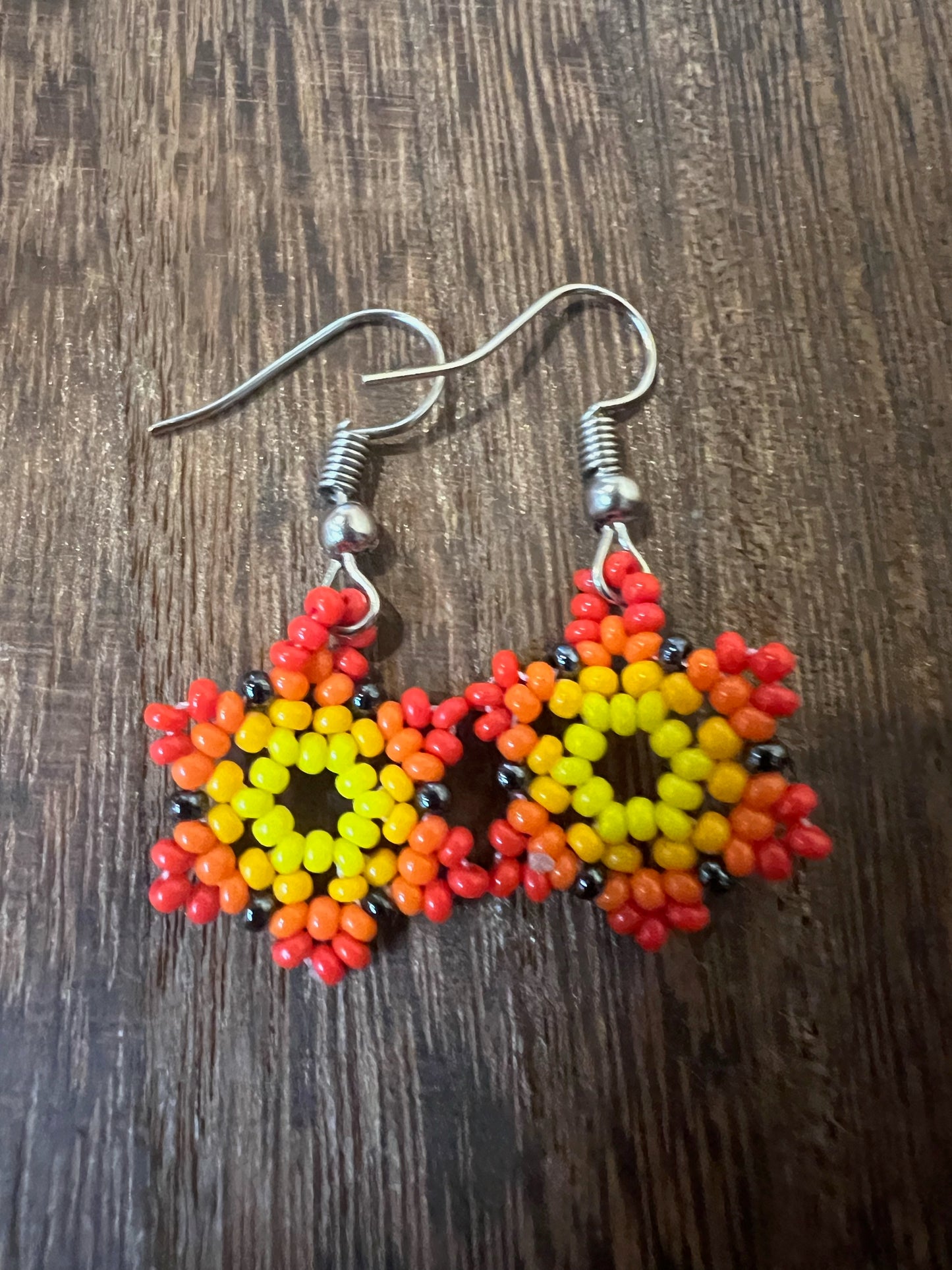 Beaded Flower Earrings