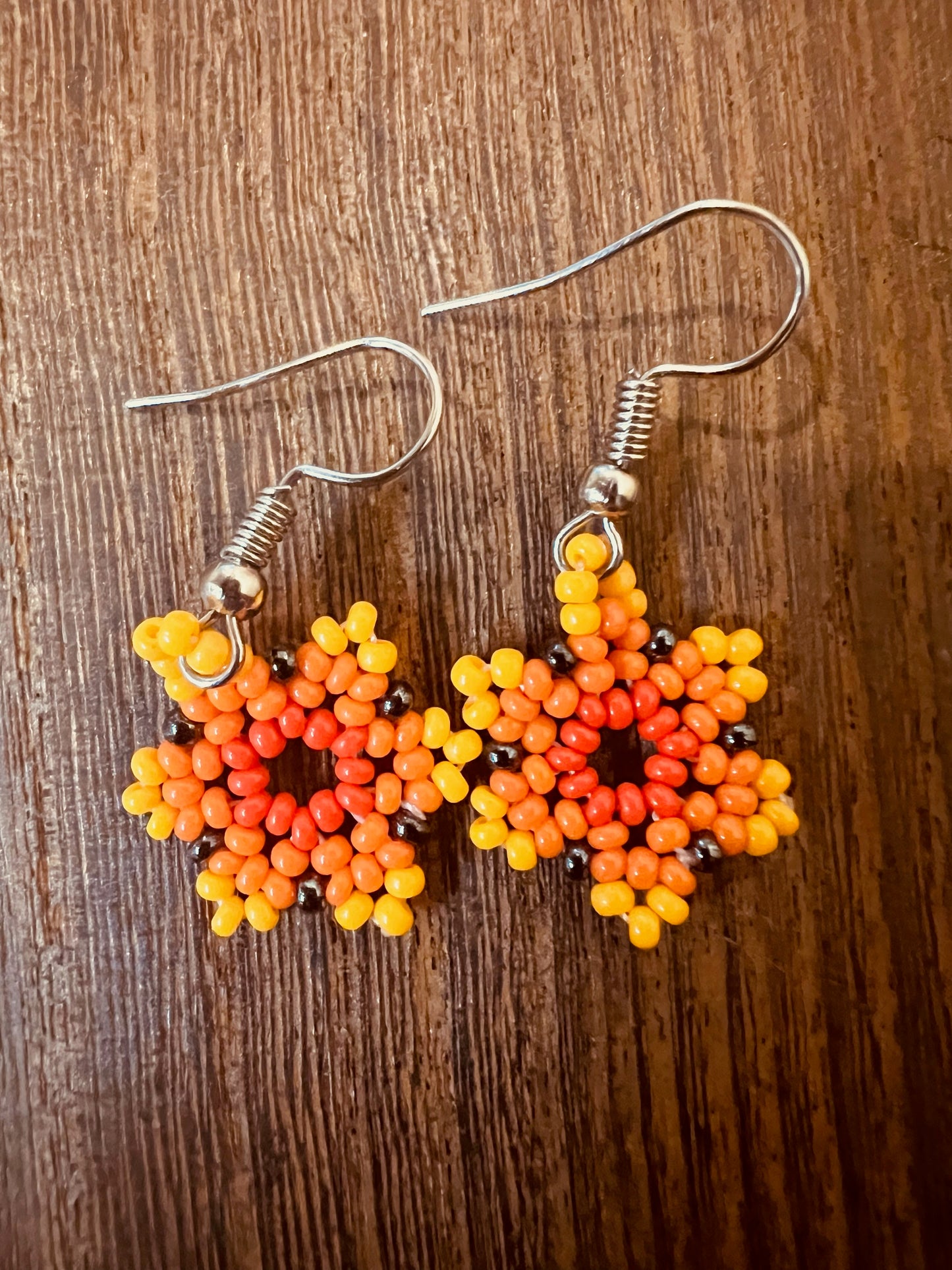 Beaded Flower Earrings