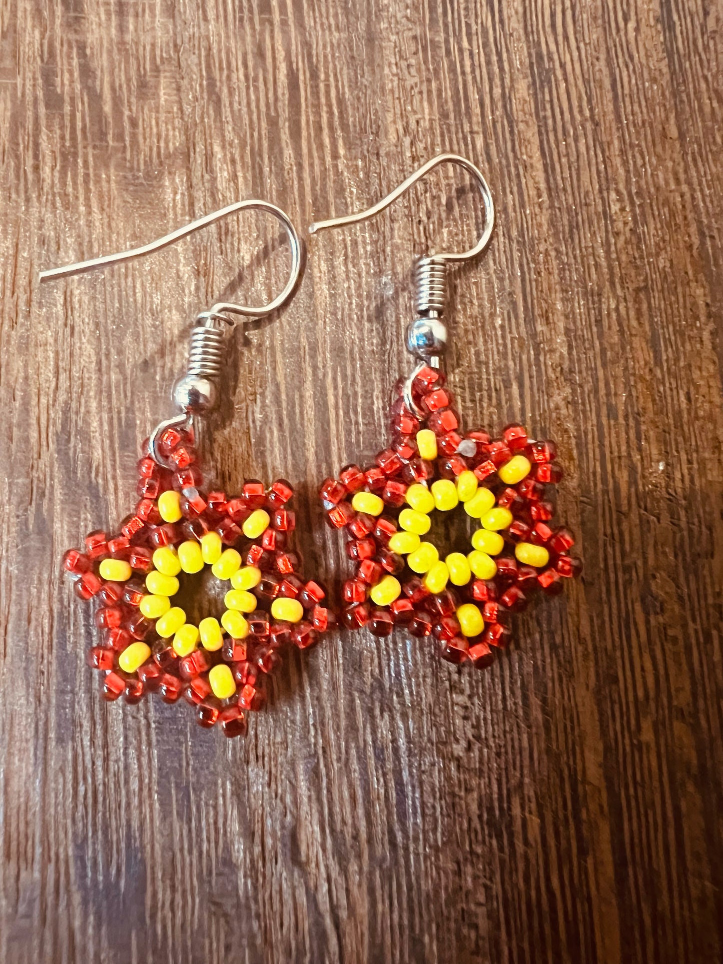 Beaded Flower Earrings