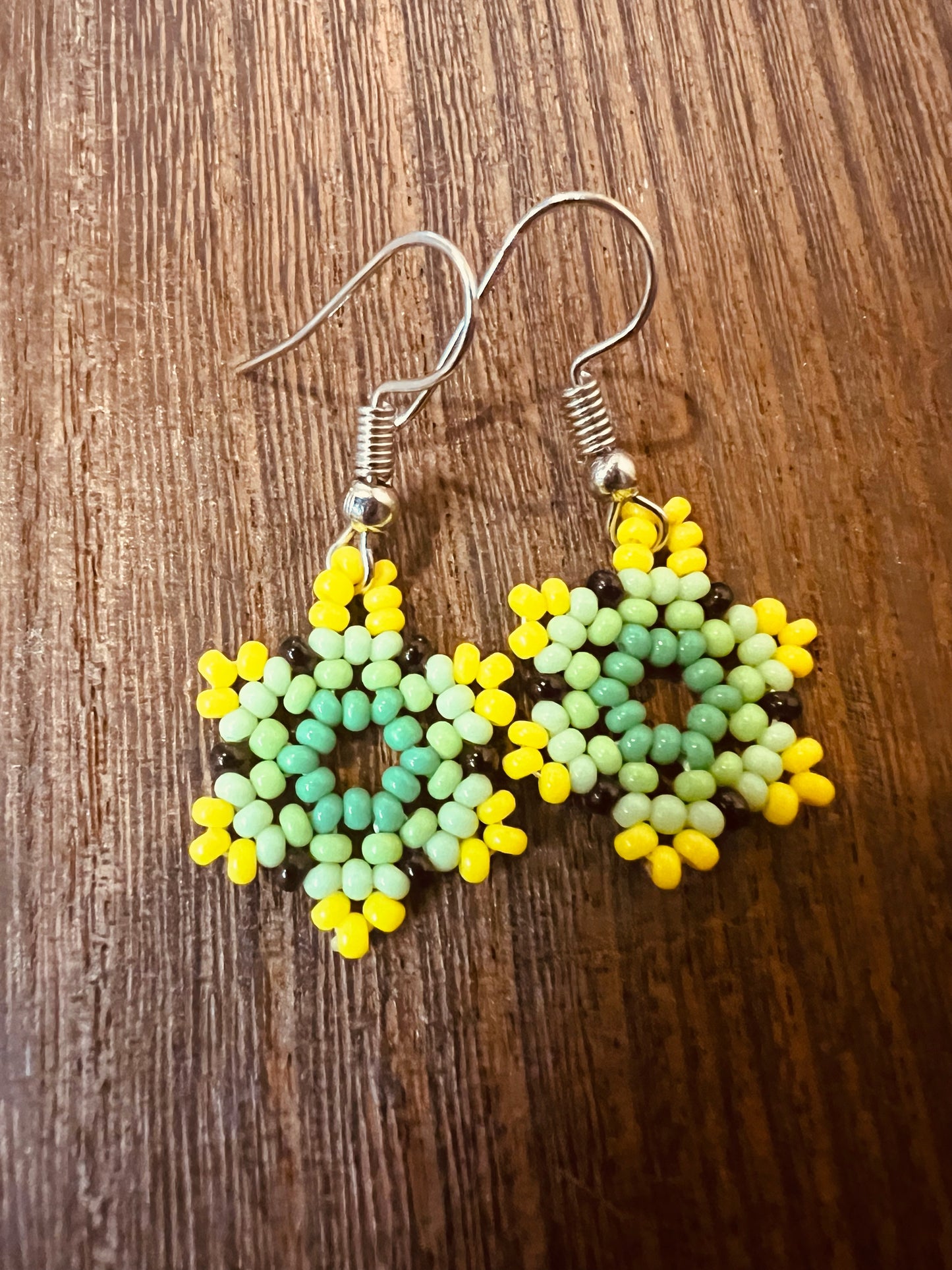 Beaded Flower Earrings